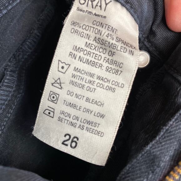 Gray Saks Fifth Ave Faded Designer Jeans Size 26 - Picture 9 of 12